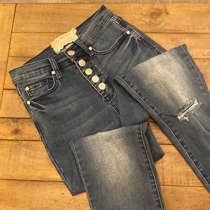 Altar’d State Button Fly Skinny Jeans